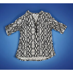 Women's Calvin Klein Top XL Black Snake Print